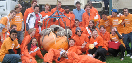 A gang of orange engineers